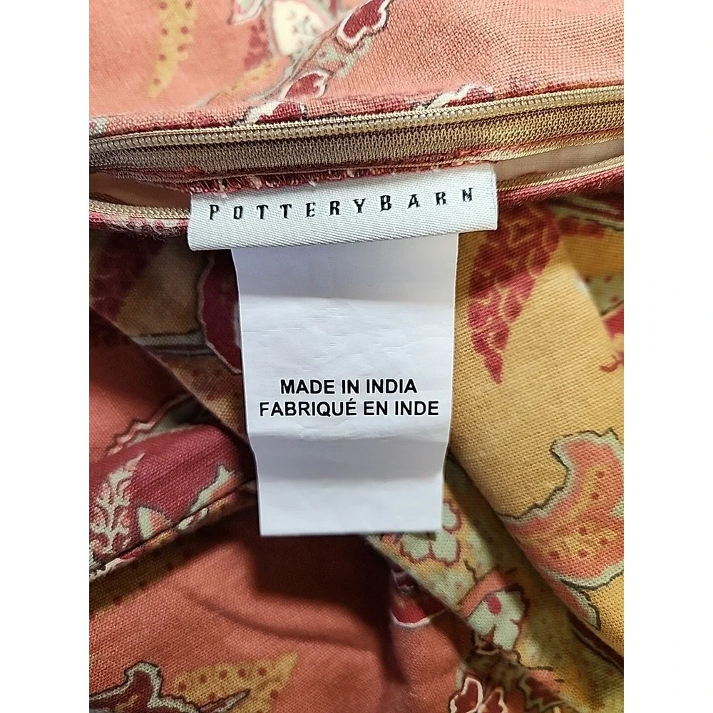 Pottery Barn Madeline Palampore Euro Sham 24x24 Linen Blend NWOT Floral‎